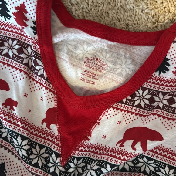 NWT | Target Wondershop Men’s Christmas Red/Black Pajama Set | Size XXL - Picture 2 of 3